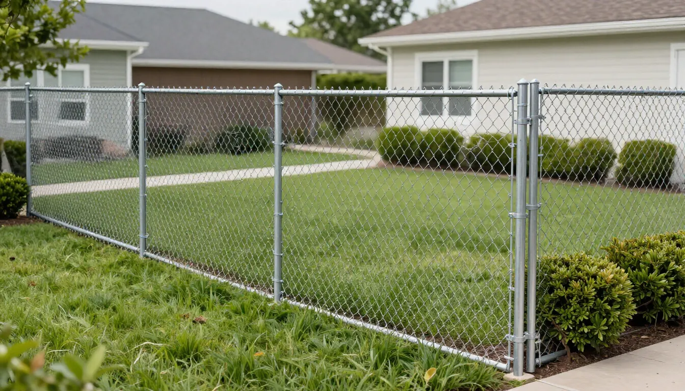 Chain link fence installation