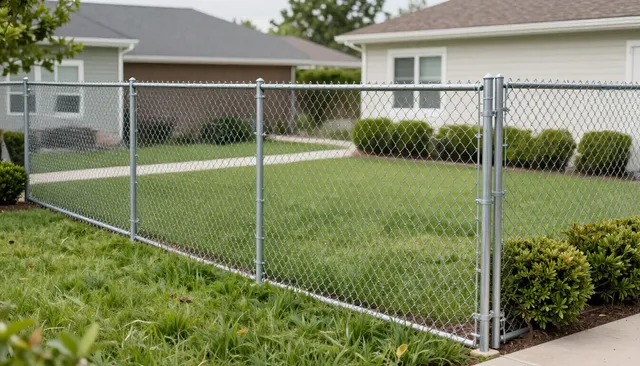 Chain link fence installation